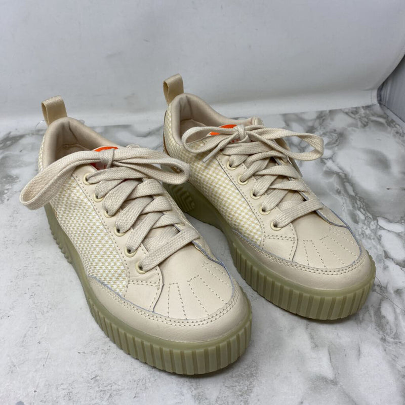 SOREL WOMEN'S SNEAKERS yellow white cream 7.5