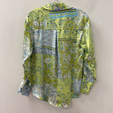 ZARA WOMEN'S BLOUSE/SHIRT lime floral print XS