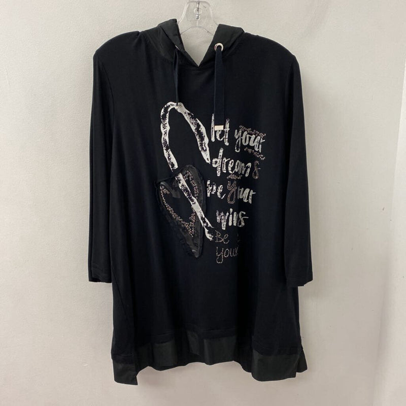 dolcezza WOMEN'S TOP black grey XL