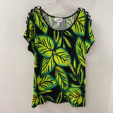 JOSEPH RIBKOFF WOMEN'S PLUS TOP lime black green 20