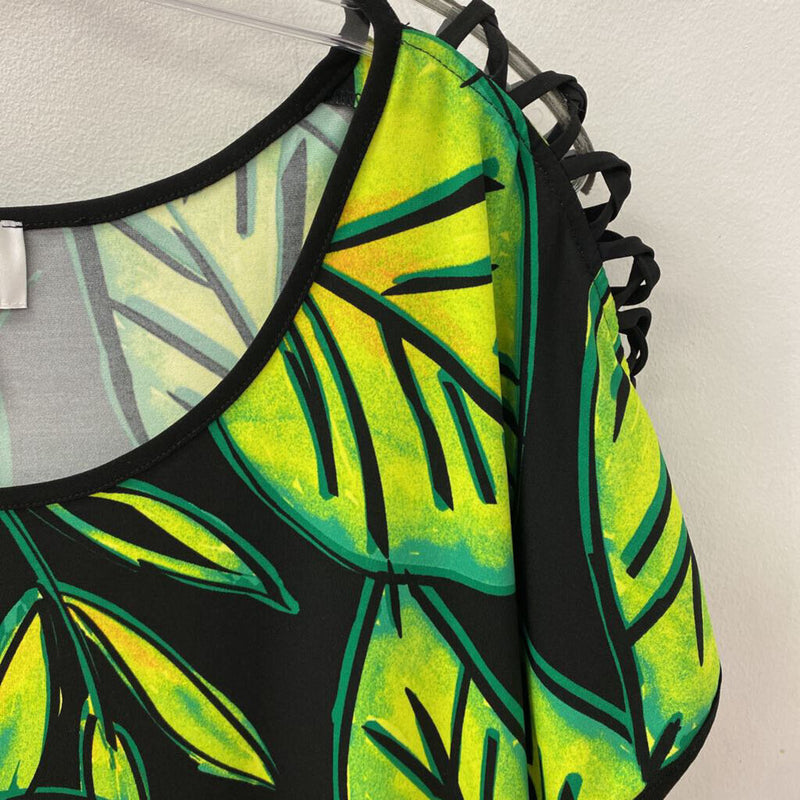 JOSEPH RIBKOFF WOMEN'S PLUS TOP lime black green 20