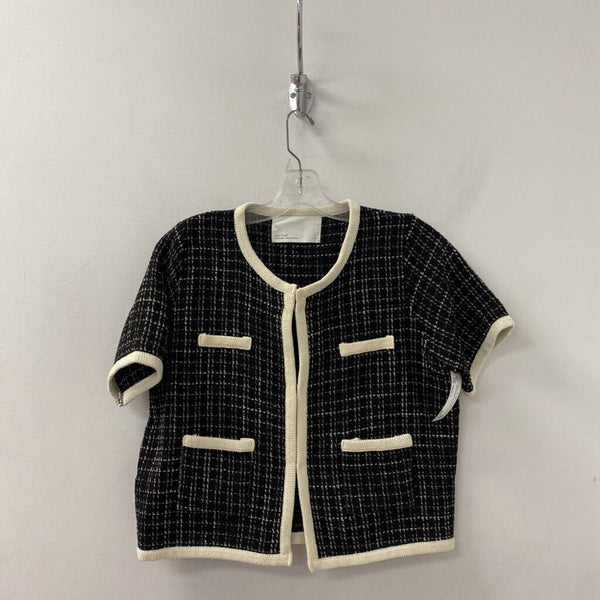 OAK + FORT WOMEN'S TOP black cream L