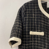 OAK + FORT WOMEN'S TOP black cream L