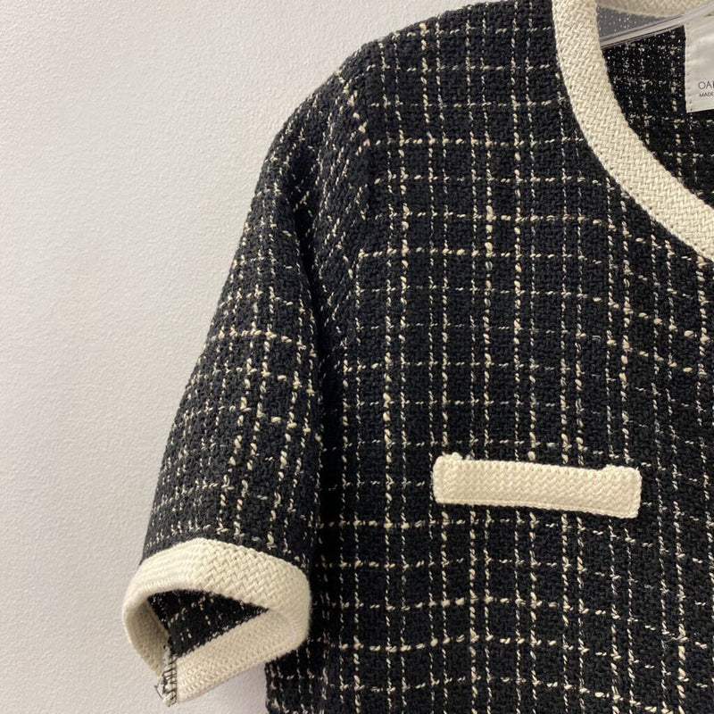 OAK + FORT WOMEN'S TOP black cream L