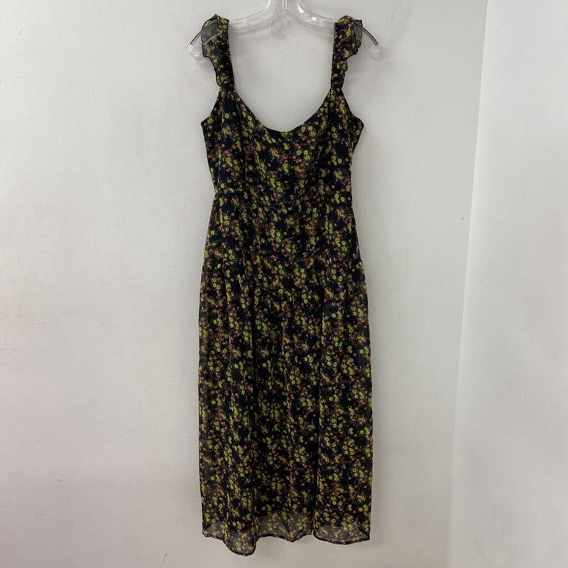 PARK & FIFTH WOMEN'S DRESS black pink yellow L
