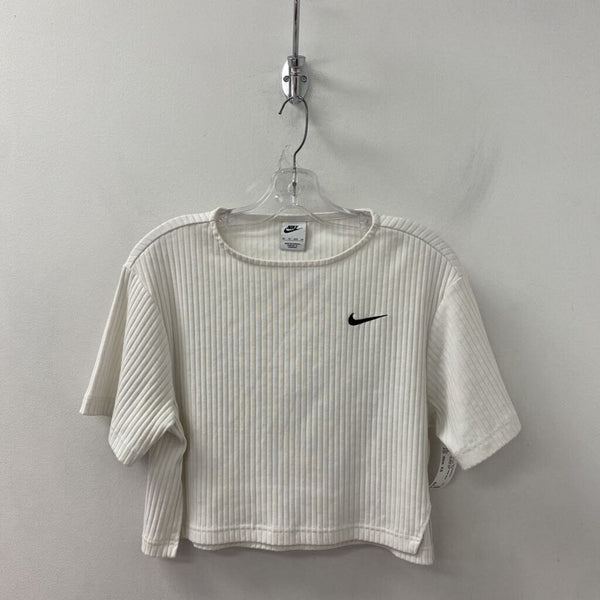 NIKE WOMEN'S ACTIVE TOP white black XS