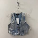 Akira Chicago black label WOMEN'S TOP blue metallic S