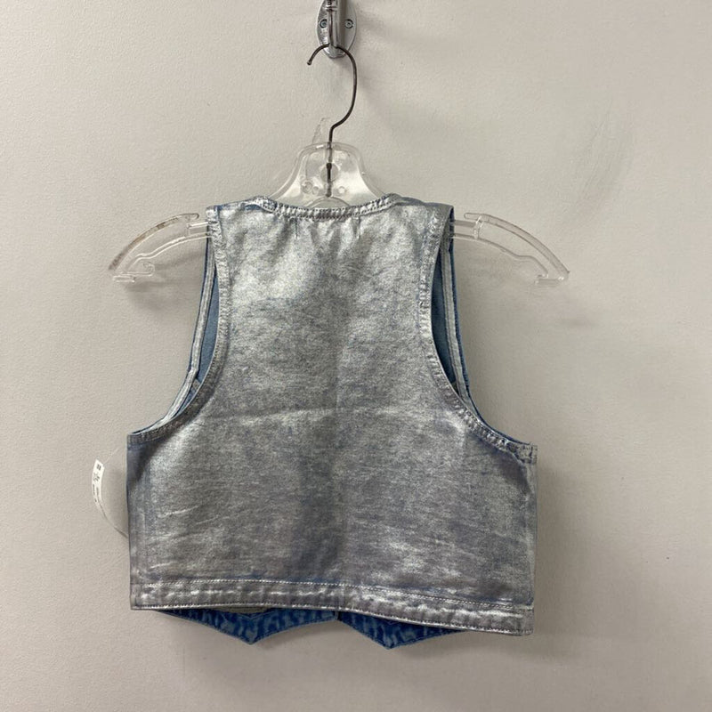 Akira Chicago black label WOMEN'S TOP blue metallic S