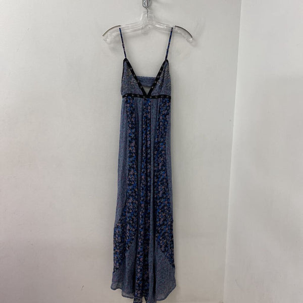 FREE PEOPLE WOMEN'S DRESS purple blue black S