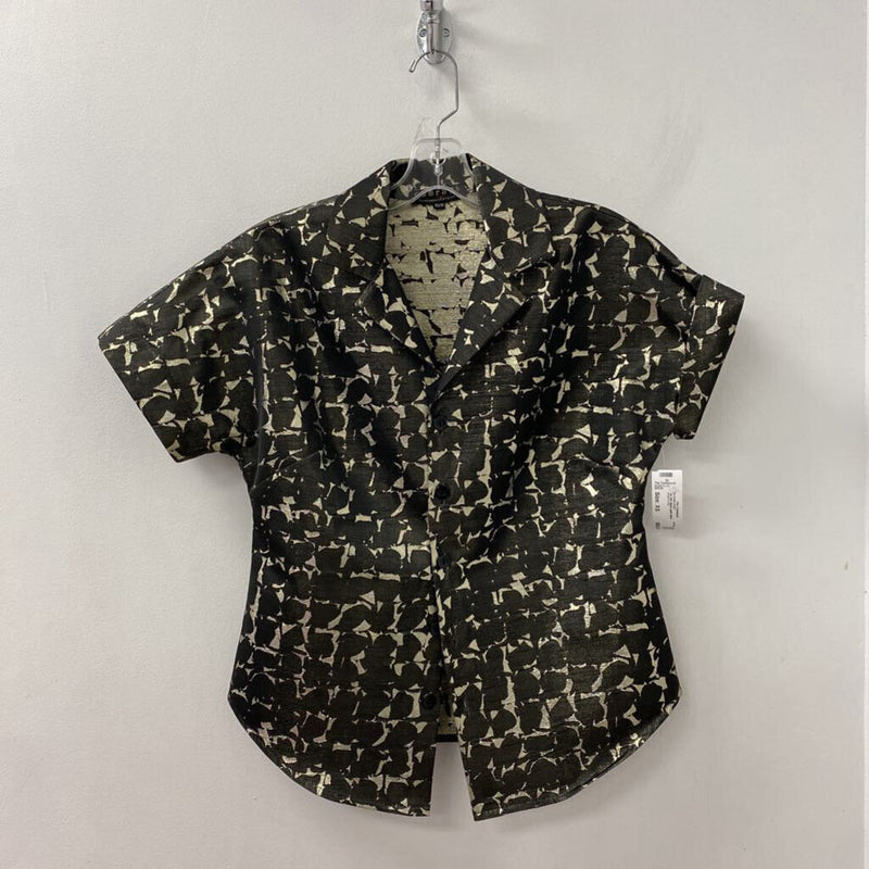 comrags WOMEN'S BLOUSE/SHIRT black gold silver XS