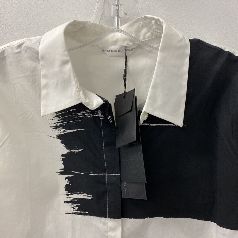 WOMEN'S BLOUSE/SHIRT white black M
