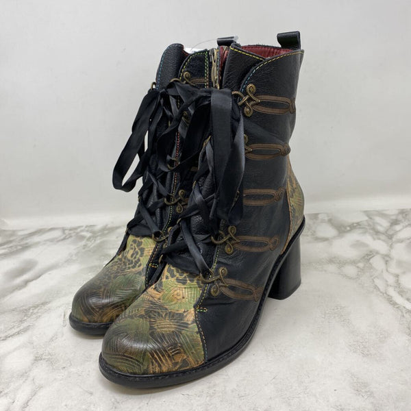 L'ARTISTE WOMEN'S BOOTS black green beige 37