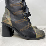 L'ARTISTE WOMEN'S BOOTS black green beige 37