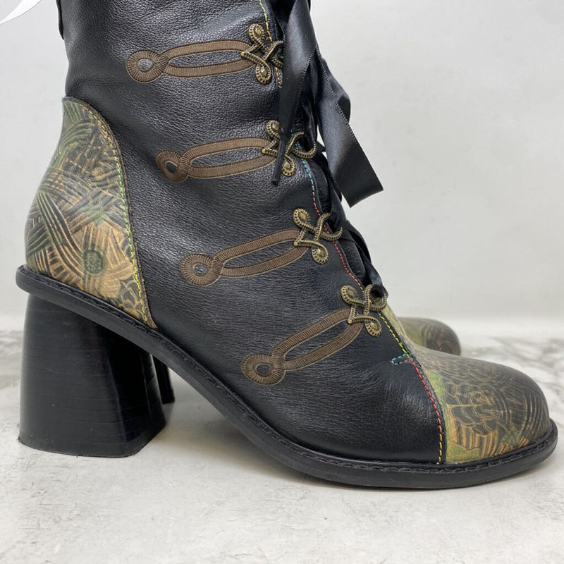 L'ARTISTE WOMEN'S BOOTS black green beige 37