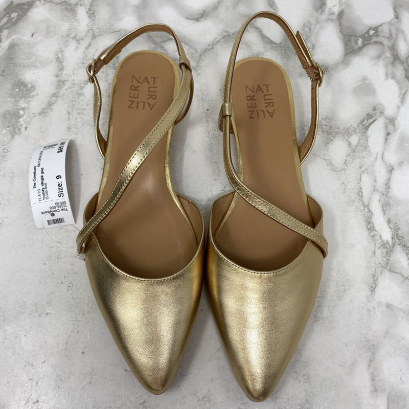 NATURALIZER WOMEN'S FLATS gold 9