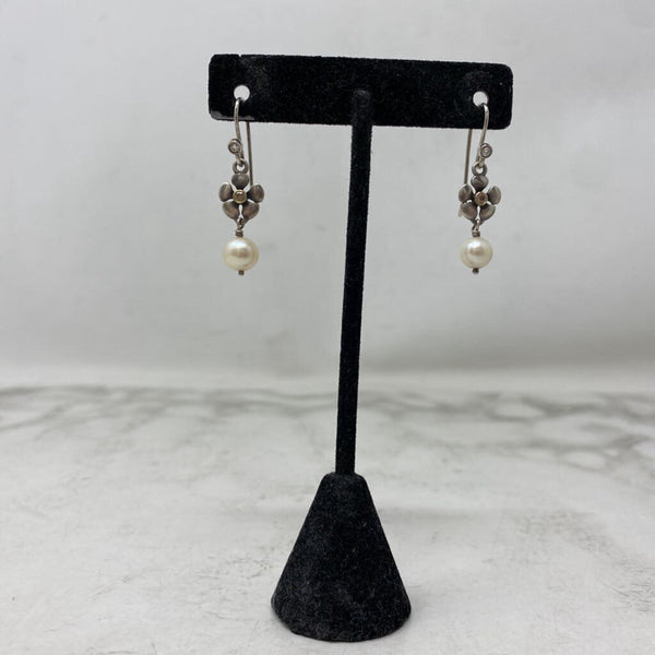 PANDORA WOMEN'S EARRINGS silver white