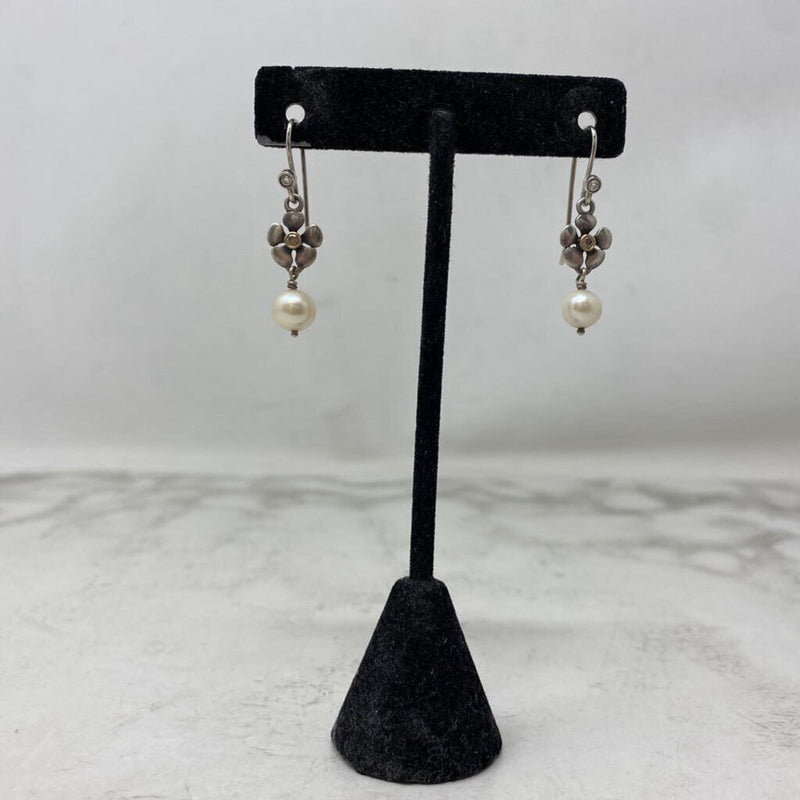 PANDORA WOMEN'S EARRINGS silver white