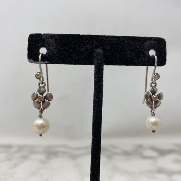 PANDORA WOMEN'S EARRINGS silver white