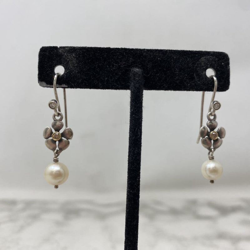 PANDORA WOMEN'S EARRINGS silver white