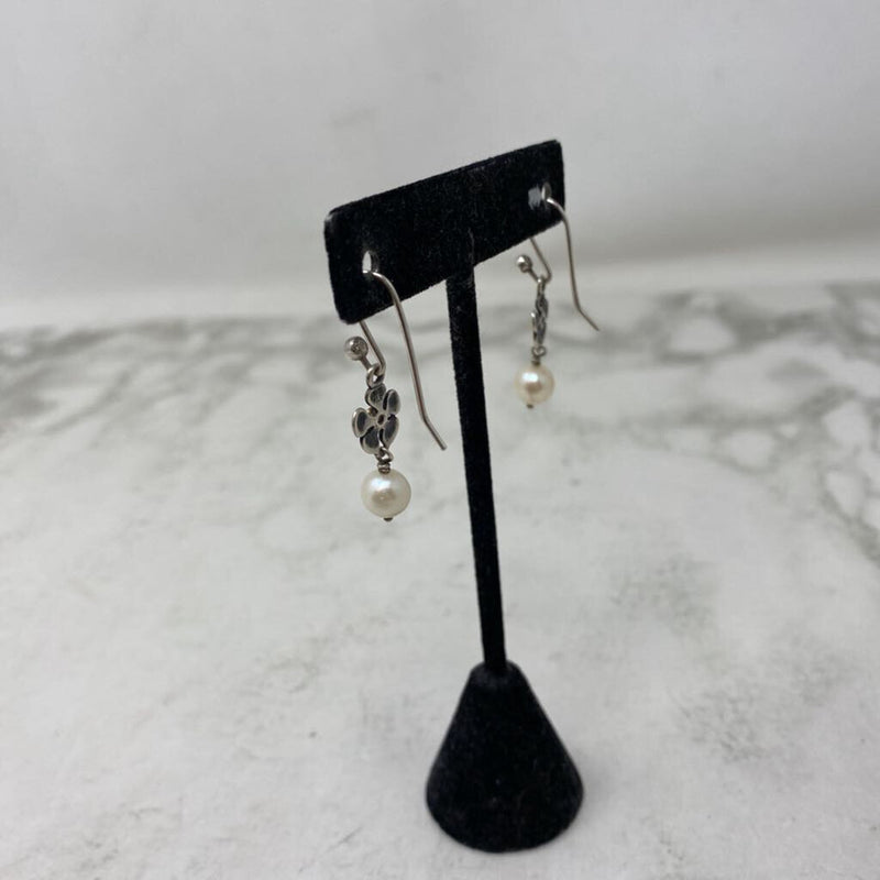 PANDORA WOMEN'S EARRINGS silver white