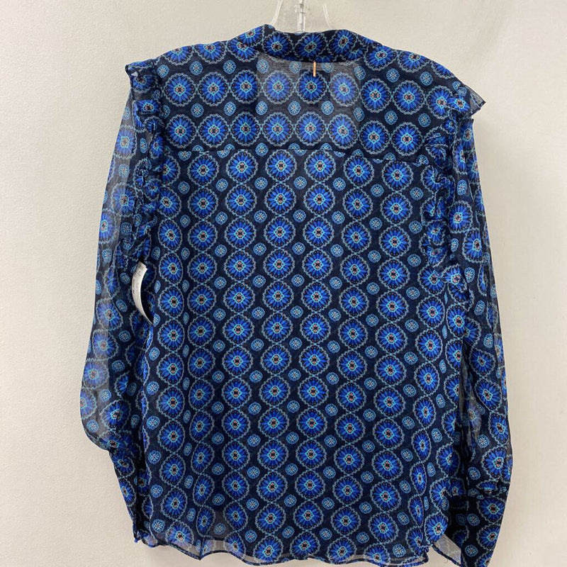 Misa WOMEN'S BLOUSE/SHIRT blue navy M