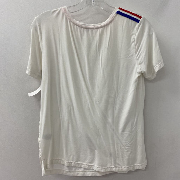 PINK TARTAN WOMEN'S T-SHIRT white red blue S