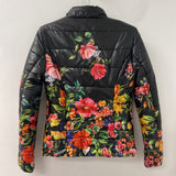 JOHN + JENN WOMEN'S COAT black floral S