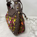 ISABELLA FIORE WOMEN'S BAG brown pink green