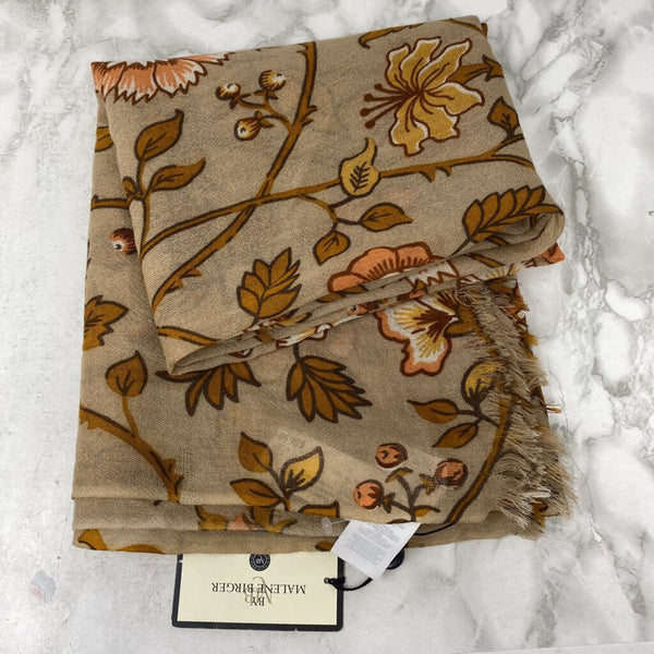 BY MALENE BIRGER WOMEN'S SCARF/SHAWL brown orange cream