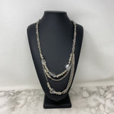 WOMEN'S NECKLACE silver clear