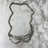 WOMEN'S NECKLACE silver clear