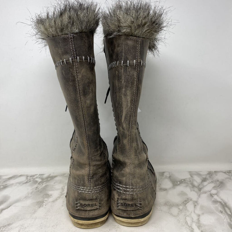 SOREL WOMEN'S BOOTS WINTER grey taupe 7