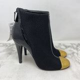 CHANEL WOMEN'S HEELS black gold 40