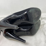 CHANEL WOMEN'S HEELS black gold 40