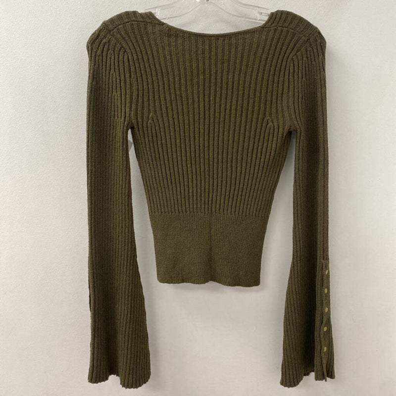 FREE PEOPLE WOMEN'S SWEATER green XS