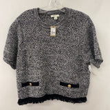 RW&CO WOMEN'S SWEATER white black XL