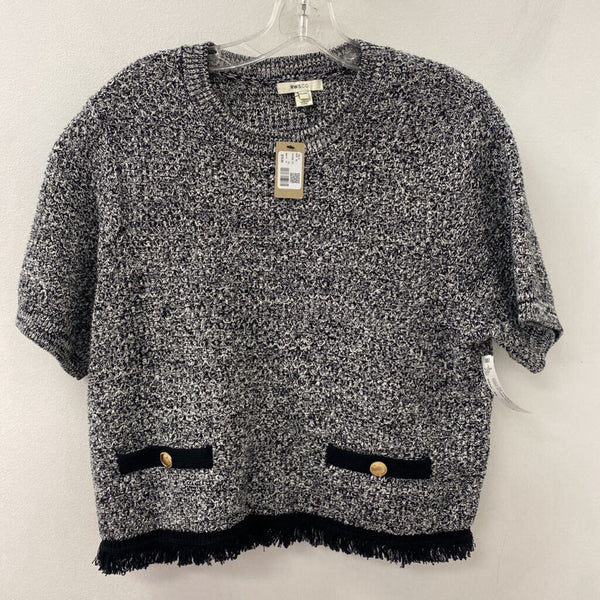 RW&CO WOMEN'S SWEATER white black XL