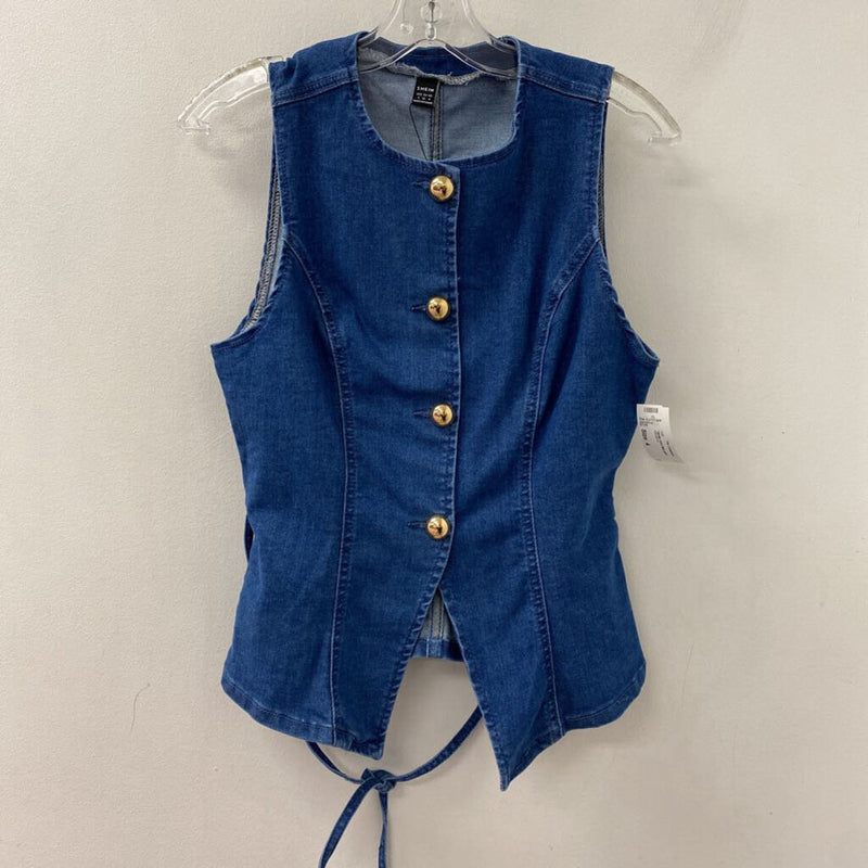 SHEIN WOMEN'S TOP blue gold 4