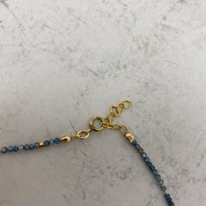 WOMEN'S NECKLACE blue gold