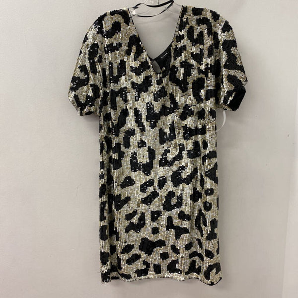 AIDAN mattox WOMEN'S DRESS black white cream 8