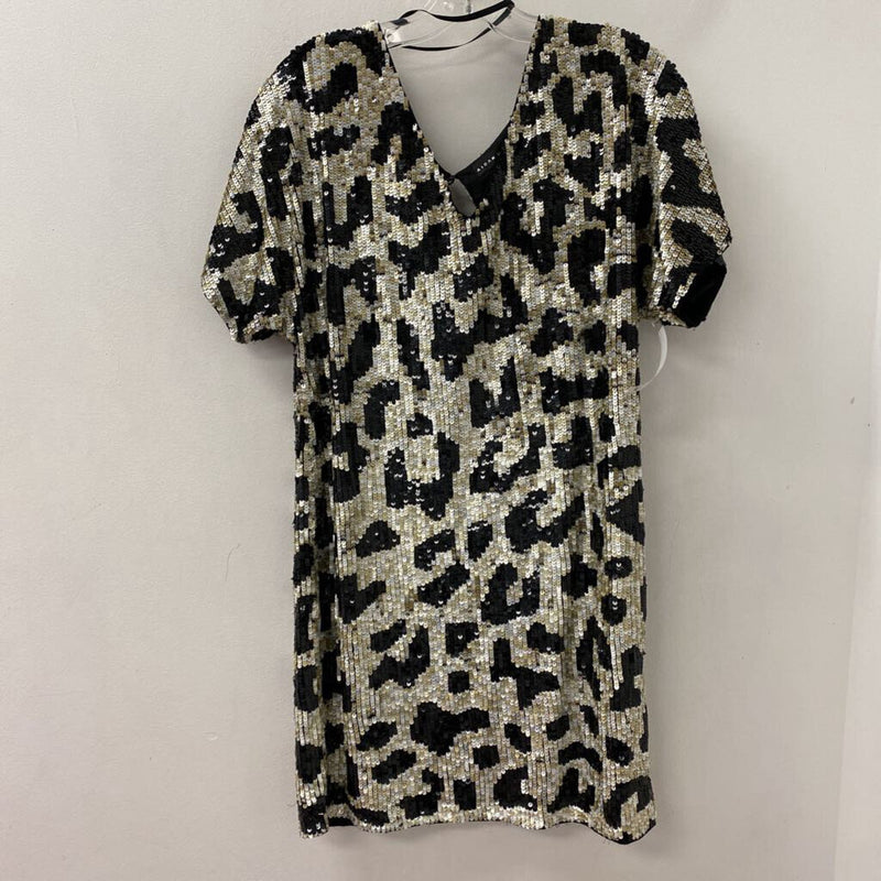 AIDAN mattox WOMEN'S DRESS black white cream 8