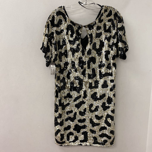 AIDAN mattox WOMEN'S DRESS black white cream 8