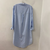 aaron & amber WOMEN'S BLOUSE/SHIRT blue white stripe S