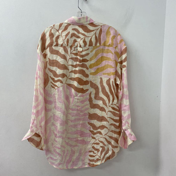 VITAMIN A WOMEN'S BLOUSE/SHIRT cream pink clay S