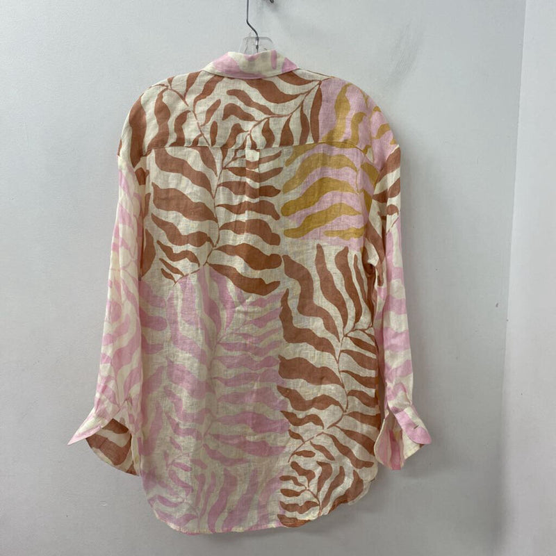 VITAMIN A WOMEN'S BLOUSE/SHIRT cream pink clay S