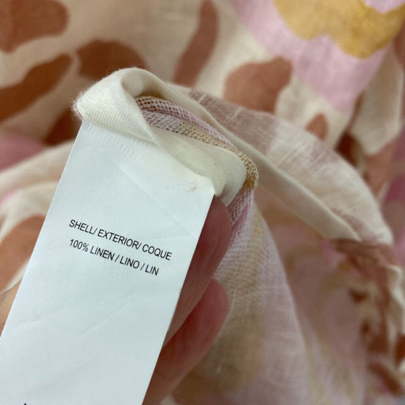 VITAMIN A WOMEN'S BLOUSE/SHIRT cream pink clay S