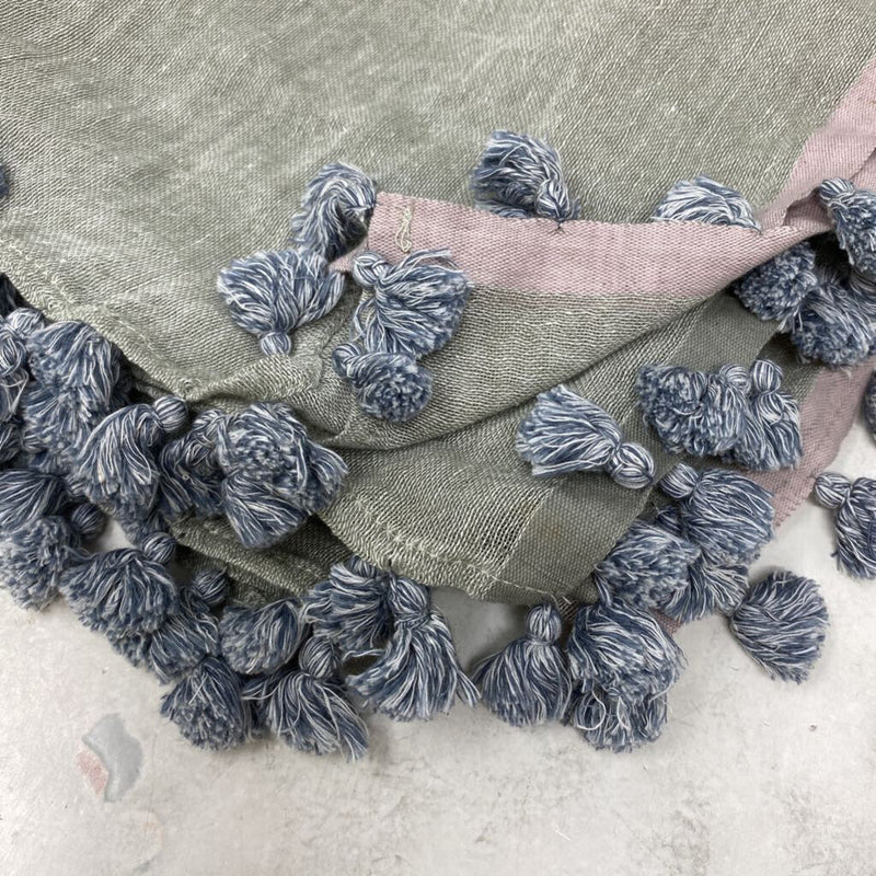 INDABA WOMEN'S SCARF/SHAWL sage grey blue pink