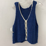 FREE PEOPLE WOMEN'S TOP navy cream M