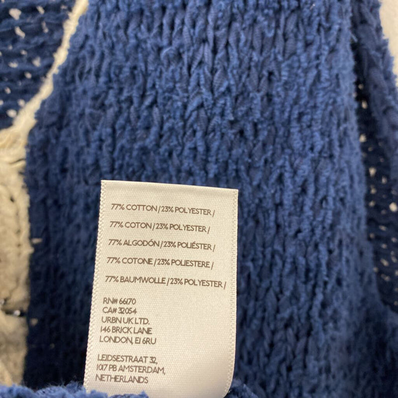 FREE PEOPLE WOMEN'S TOP navy cream M