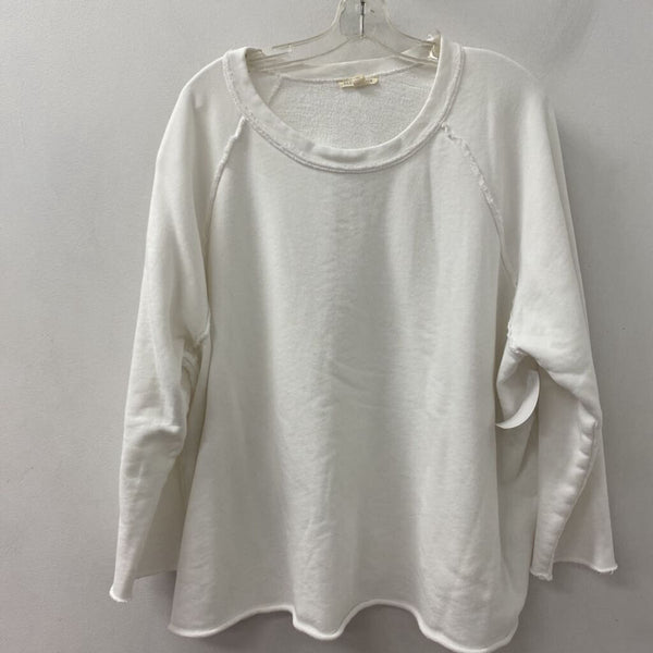 EILEEN FISHER WOMEN'S PLUS TOP white 1X